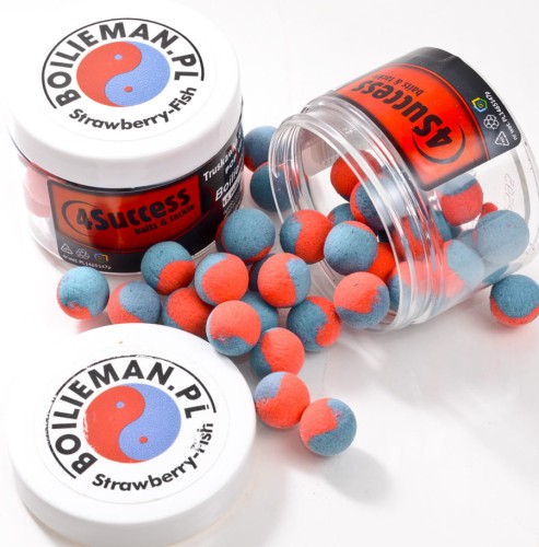 Kulki pływające Pop Up 4Success Boilieman Truskawka & Ryba 150ml