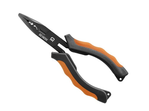 Szczypce uniwersalne z wygiętą końcówką Delphin BENDIX, 16 cm