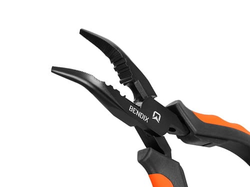Szczypce uniwersalne z wygiętą końcówką Delphin BENDIX, 16 cm