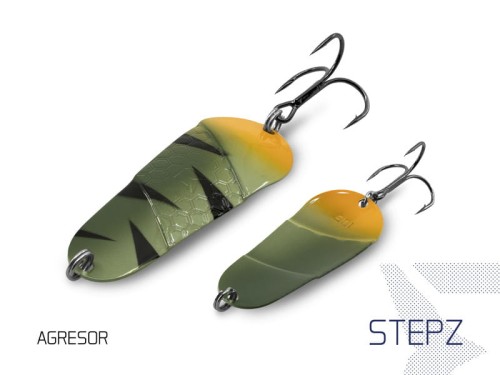 Wahadłówka Delphin STEPZ StripSCALE, 10g AGRESOR Hook