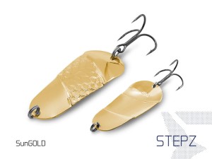Wahadłówka Delphin STEPZ StripSCALE, 10g SunGOLD Hook #2