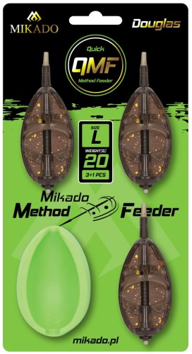 KOSZYCZEK MIKADO METHOD FEEDER SHOT Q.M.F. SET L - 20+30+40g + FOREMKA - op.1kp