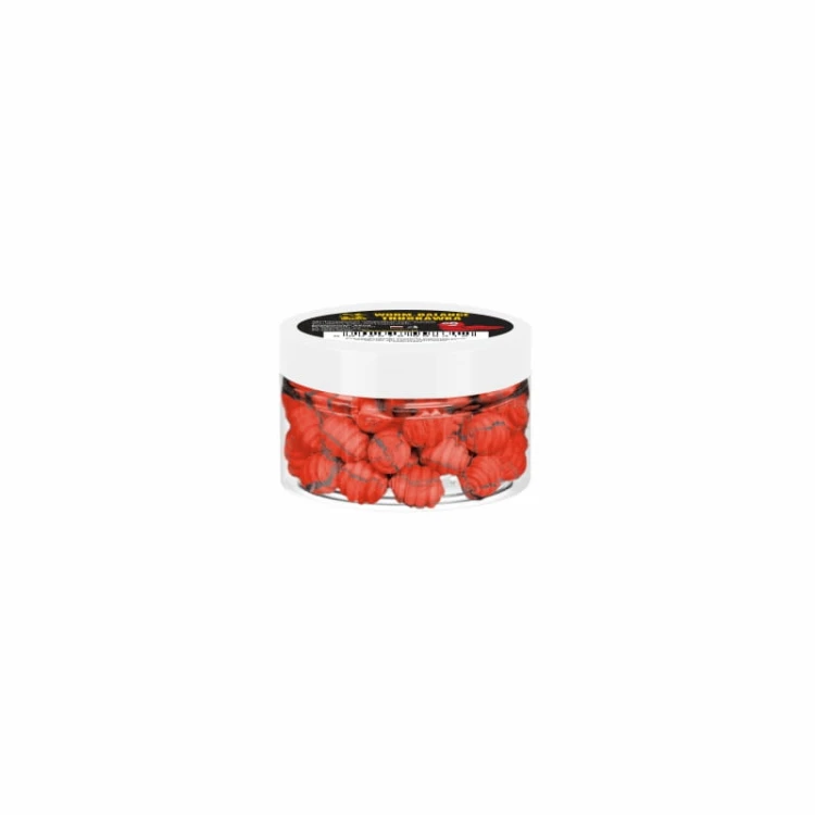 Worm-balance INVADER Truskawka - Nowość 2025  8mm - Waftersy robaczki - 25 ml (13 gram)