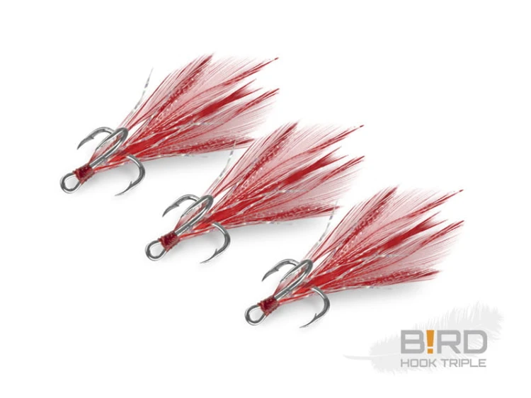 Delphin B!RD Hook TRIPLE / 3szt., czerwony perłowy #10