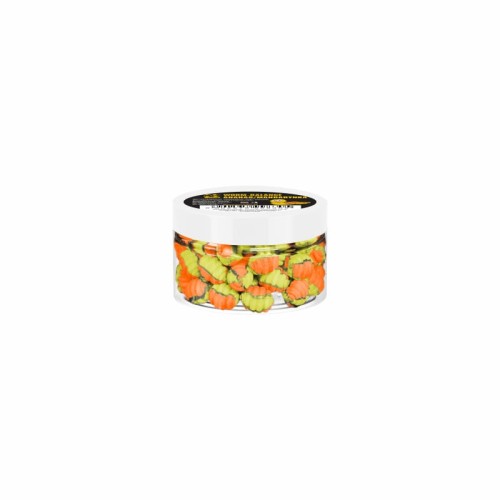 Worm-balance INVADER Ananas/Mandarynka - Nowość 2025  8mm - Waftersy robaczki - 25 ml (13 gram)