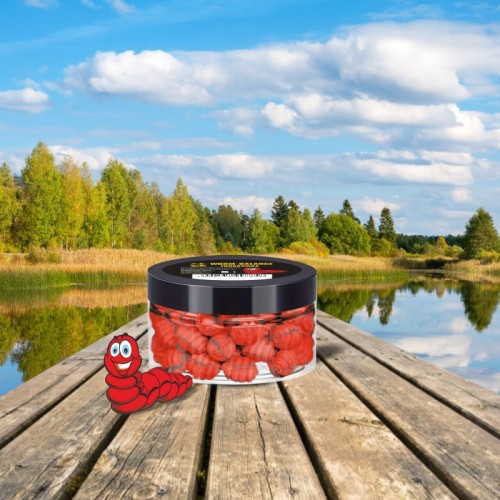 Worm-up INVADER Truskawka 12mm - Pływające robaczki - 60 ml (20 gram)