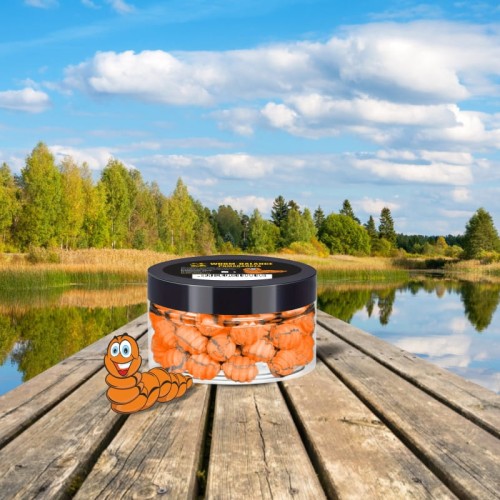 Worm-up INVADER Pomarańcza 12mm - Pływające robaczki - 60 ml (20 gram)