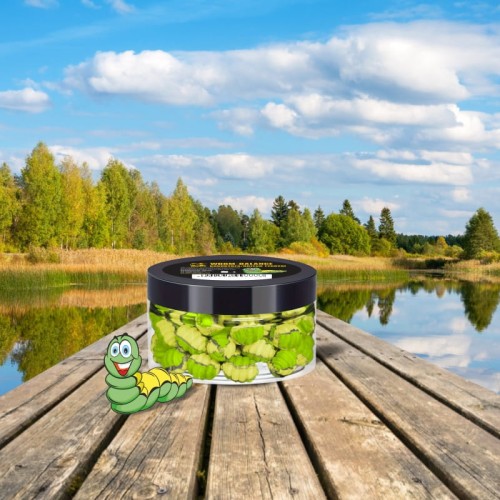 Worm-up INVADER Kukurydza/Orzech Tygrysi 12mm - Pływające robaczki - 60 ml (20 gram)