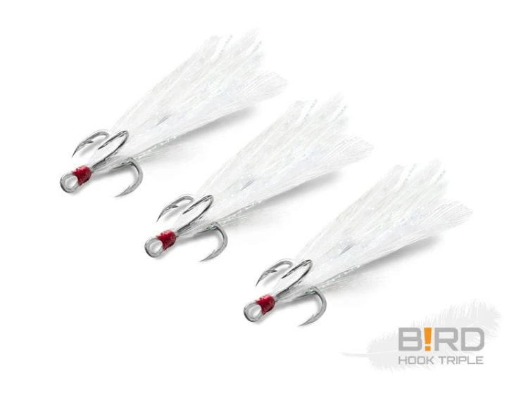 Delphin B!RD Hook TRIPLE / 3szt., biały perłowy #8
