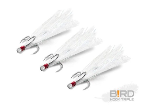 Delphin B!RD Hook TRIPLE / 3szt., biały perłowy #4