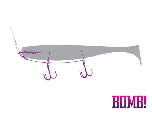 Dozbrojka Delphin BOMB! Twisto MultiTRAP / 1szt., #2/0 / 14cm / 20 kg
