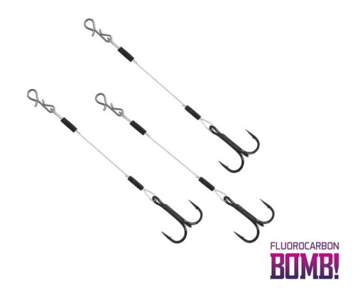 Dozbrojka Delphin BOMB! Twisto RIGS Fluorocarbon / 3szt, #4/10cm