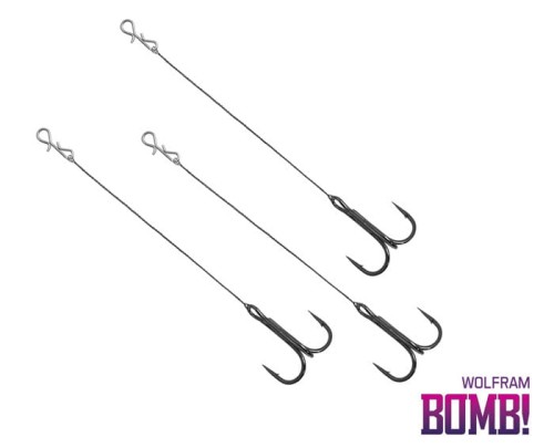 Dozbrojka Delphin BOMB! Twisto RIGS Wolfram / 3szt, #6/6cm