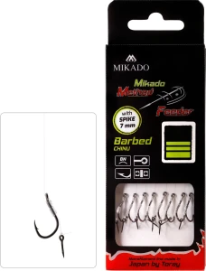 PRZYPON MIKADO MF - Z IGŁĄ - hak z zadziorem nr 14 / żyłka: 0.20mm/10cm - op.8szt.