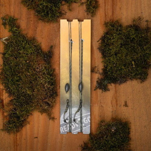 Gotowy zestaw karpiowy | PB Products | R2G SR Clip Leader 90/ Ronnie Hinged Stiff rozmiar 6 2szt. Weed