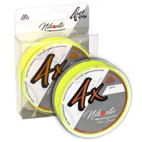PLECIONKA MIKADO NIHONTO FINE BRAID - 0.20mm/16.6kg/150m - FLUO ŻÓŁTA - op.1szp.