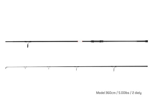Wędka karpiowa spod marker Delphin BOMBER, 360cm/5.00lbs/2 składy