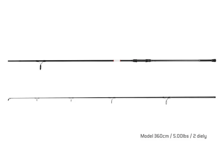 Wędka karpiowa spod marker Delphin BOMBER, 360cm/5.00lbs/2 składy