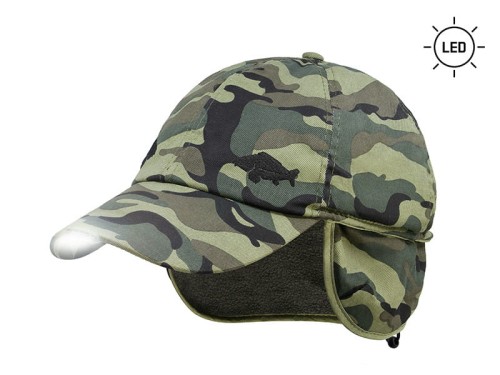 Zimowa czapka z daszkiem Delphin LED OutLINE Camo, UNI
