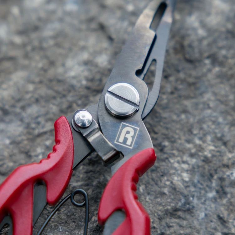 Rozemeijer Splitring Pliers & Braid Cutter Titanium 5"/ 12,7cm TYTANOWE NOŻYCZKI DO PLECIONKI I OTWIERACZ KÓŁEK
