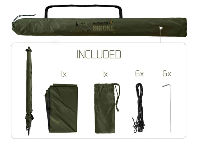 Parasol ze ściankami bocznymi Delphin BigONE CARP, 250cm