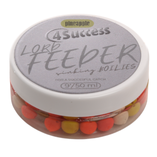 Kulki tonące | 4SUCCESS | Lord Feeder Pineapple Sinking Mini Boilies 9mm 50ml