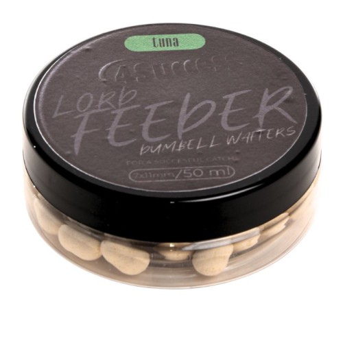 Kulki przynętowe, zbalansowane Tuńczyk | 4SUCCESS | Lord Feeder Tuna Smog Dumbell Wafters 11x7mm 50ml