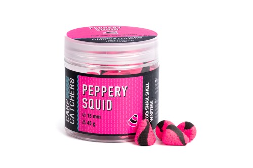 Kulki zbalansowane | CARP CATCHERS | PEPPER SQUID Fluo Snail Shell Wafters 15x12mm