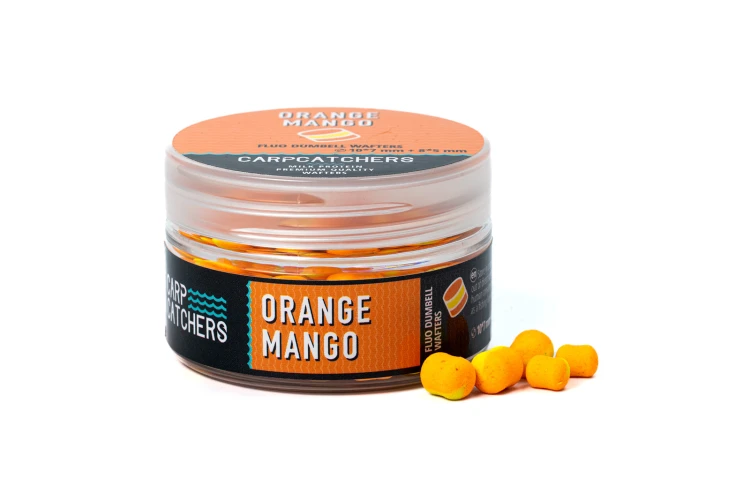 Kulki zbalansowane | CARP CATCHERS | ORANGE MANGO Fluo Dumbell Wafters 10x7mm+8x5mm