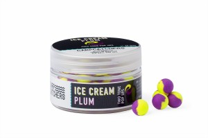 Kulki pływające pop up | CARP CATCHERS | ICE CREAM PLUM Fluo Two Tone Pop Ups 10mm