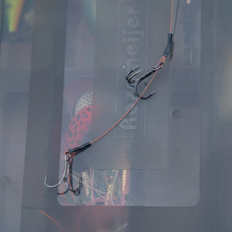 Przypon z kotwicami | Rozemeijer | Deadbait Leaders 2x #4 treble 50cm 30lb 2pcs