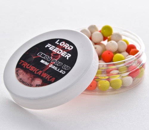 Kulki pływające, smużące Truskawka 4Success Lord Feeder Smog Pop Up 50ml 8mm