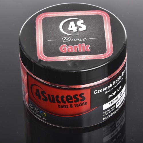 Kulki pływające fluo Pop Up 4Success Bionic Czosnek Robin Red 150 ml