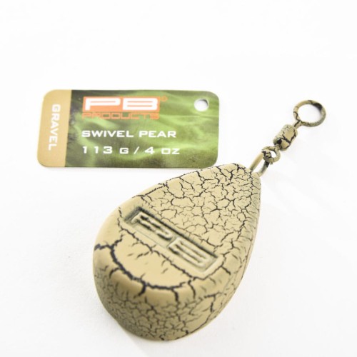 PB Products Swivel Pear Lead 113g_4oz Gravel Ciężarek Karpiowy Z Krętlikiem NG24 Sklep Karpiowy Feeder Spinning.jpg