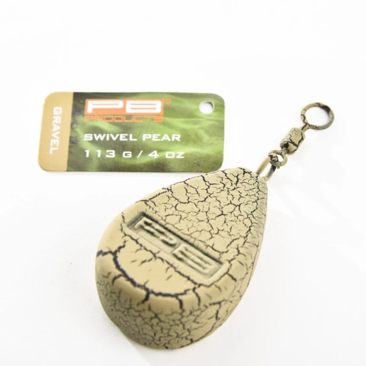 PB Products Swivel Pear Lead 113g_4oz Gravel Ciężarek Karpiowy Z Krętlikiem NG24 Sklep Karpiowy Feeder Spinning.jpg