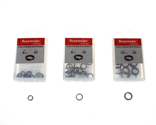 68550-Rozemeijer Extra Strong Splitrings 8mm 20szt. KÓŁKA ŁĄCZNIKOWE