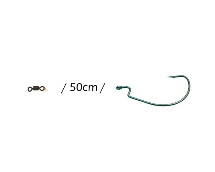 68642-Rozemeijer Fluoro Carbon Offset Rigs 50cm Hook #2 2szt. GOTOWY ZESTAW DROPSHOT
