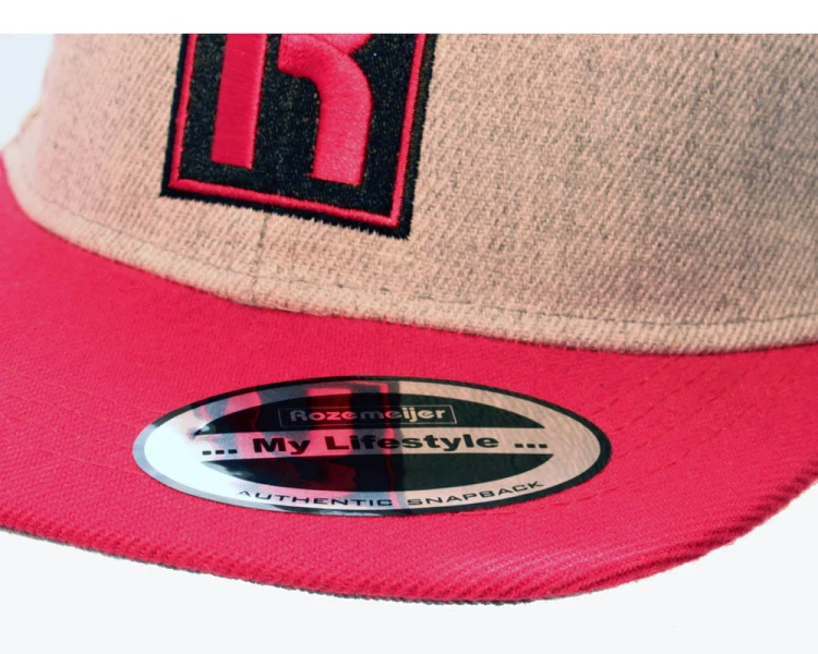 79513-Rozemeijer SnapBack Cap Grey/Red CZAPKA Z DASZKIEM