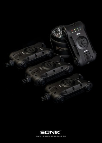 Sygnalizatory brań, zestaw z lampką SONIK SKX 3+1 ALARM + BIVVY LAMP