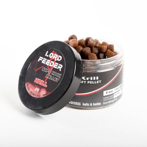 Miękki pellet haczykowy, smużący, czerwony 4Success Lord Feeder Krill Smog Hook Pellet 150ml 8mm