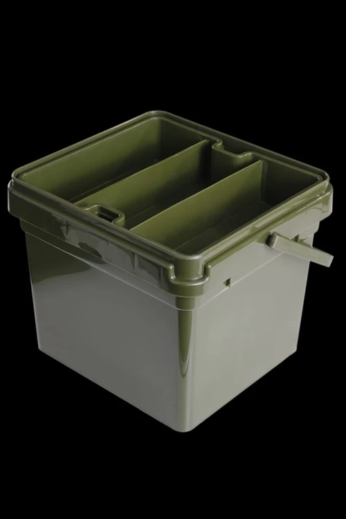Wiadro karpiowe z pudełkiem na akcesoria, zielone RidgeMonkey Compact Bucket System 7.5L