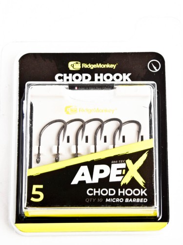 Haki karpiowe z zadziorem RidgeMonkey Ape-X Chod Barbed size 5