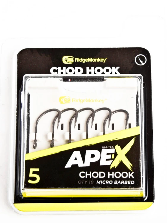 Haki karpiowe z zadziorem RidgeMonkey Ape-X Chod Barbed size 5