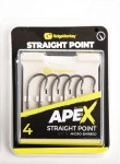 Haki karpiowe z zadziorem RidgeMonkey Ape-X Straight Point Barbed size 4