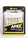 Haki karpiowe z zadziorem RidgeMonkey Ape-X Straight Point Barbed size 8