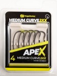 Haki karpiowe wzmocnione,  z zadziorem RidgeMonkey Ape-X Medium Curve 2XX Barbed size 4