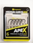 Haki karpiowe wzmocnione,  z zadziorem RidgeMonkey Ape-X Medium Curve 2XX Barbed size 6