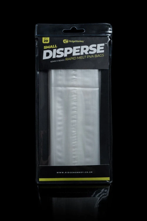 Worki rozpuszczalne PVA, wolno rozpuszczalne 20 szt. RidgeMonkey Disperse PVA Bags Small 60mm x 150mm