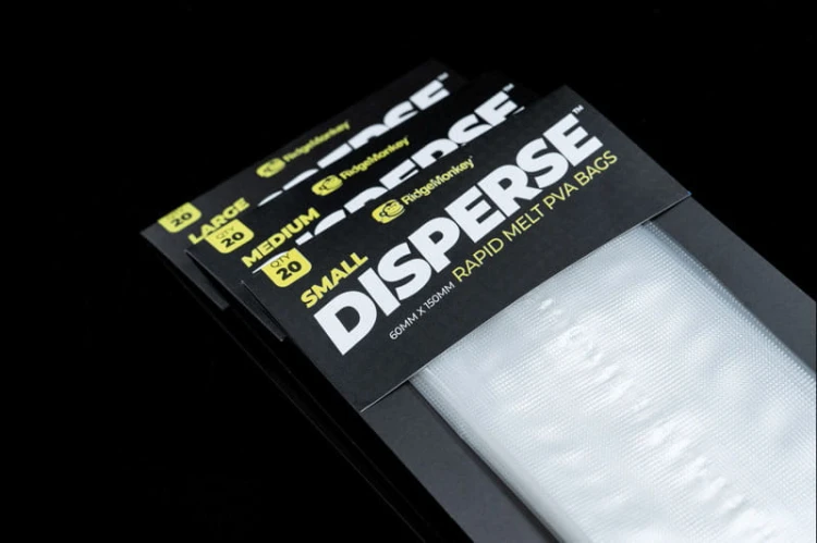 Worki rozpuszczalne PVA, wolno rozpuszczalne 20 szt. RidgeMonkey Disperse  PVA Bags Large 85mm x 150mm