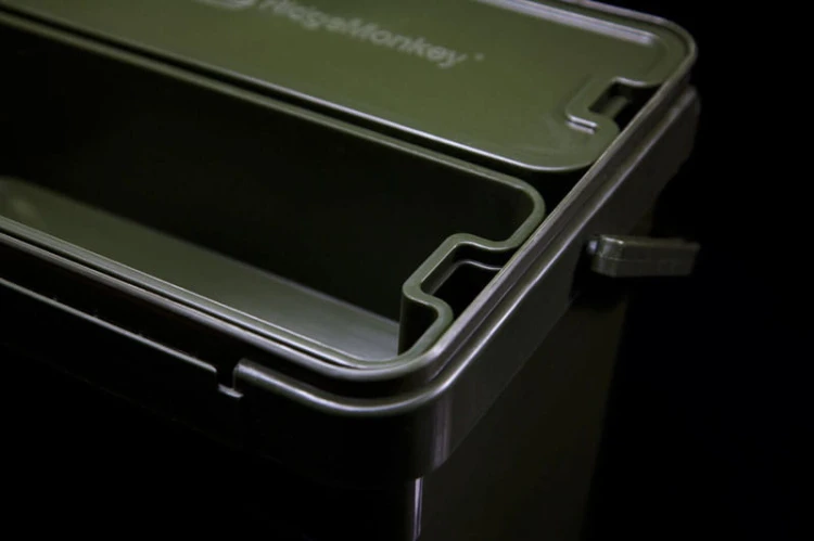 Wiadro karpiowe z 2 pudełkami na akcesoria, zielone RidgeMonkey Modular Bucket System standard, 17 litre